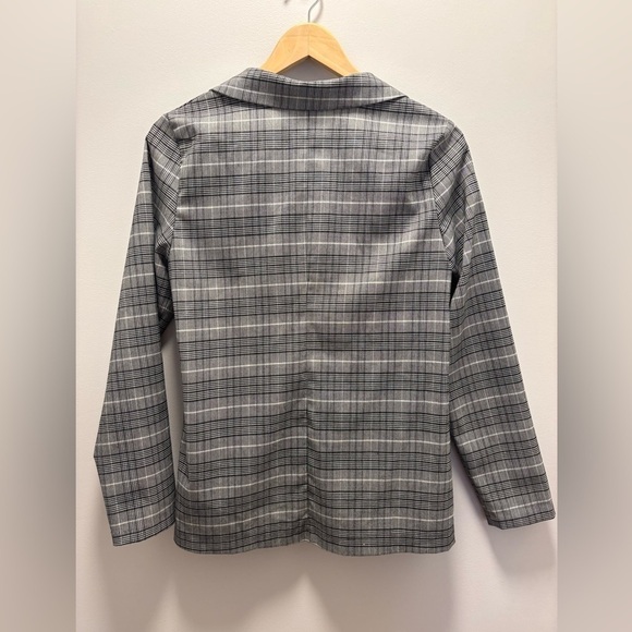Twik (by Simon’s) plaid blazer grey - Picture 2 of 7